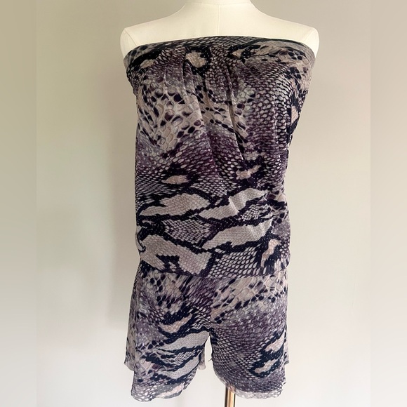 Y2K SWEET PEA STACY FRATI Mesh Tube Top Snake Romper Indie Sleeze Baddie | Sz S - Picture 3 of 11